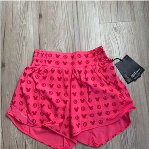 Disney x lululemon Hotty Hot High-Rise Short 4, Disney Classic Pink. Never worn!